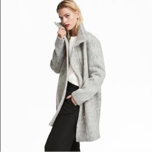 Gray Wool Blend Coat